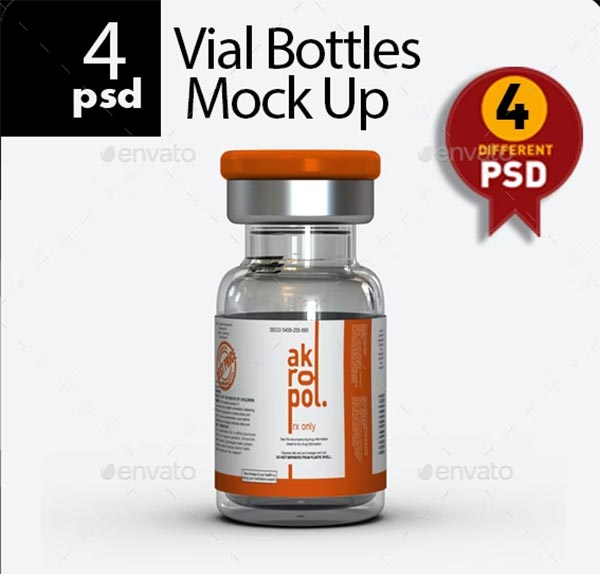 Vial Bottles Mock Up