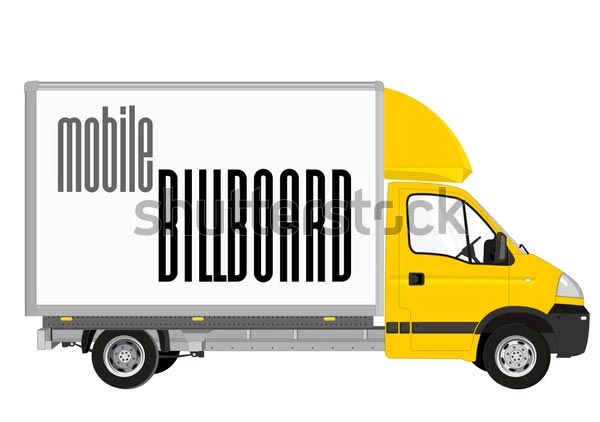 Blank Mobile Billboard Mockup Template